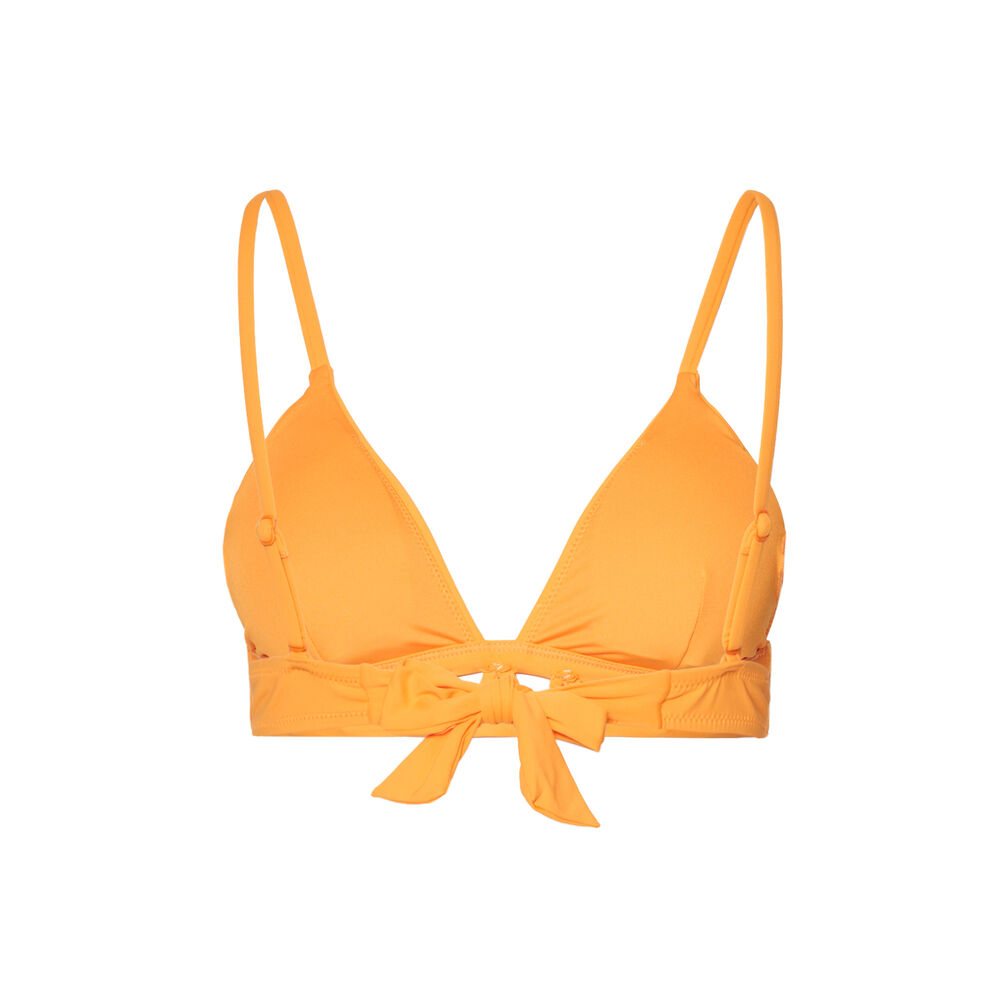 Triangle bikini top with open back and aztec details - orange orange.