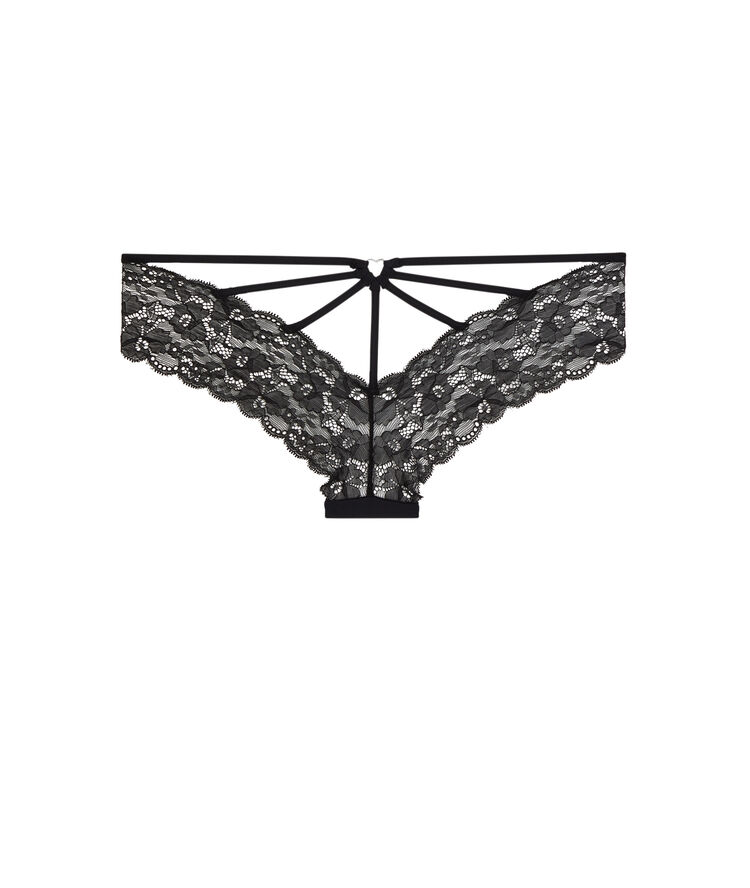 Rinaucoeuriz shorty with jewel detail black.