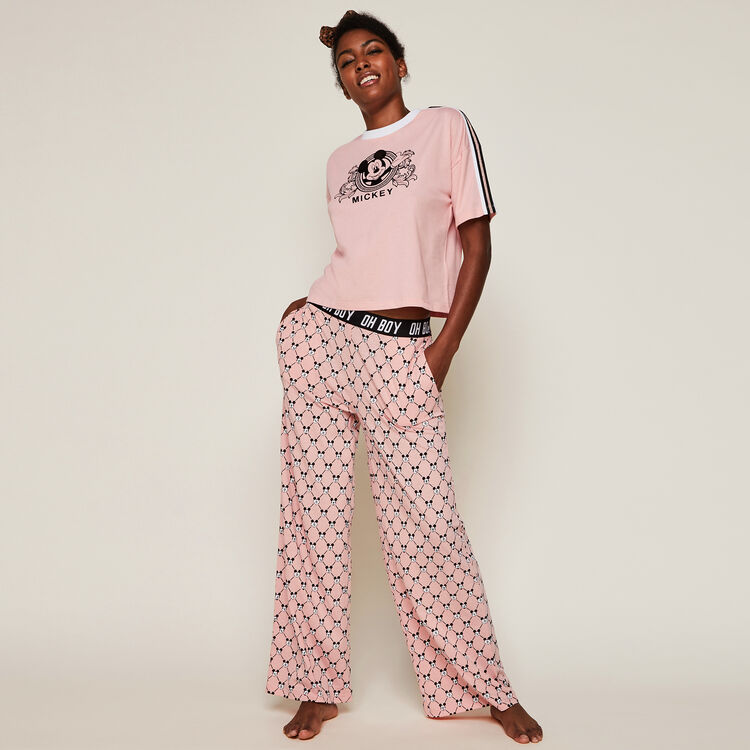 Versaqueeniz Mickey logo wide trousers Versaqueeniz Mickey logo wide trousers;