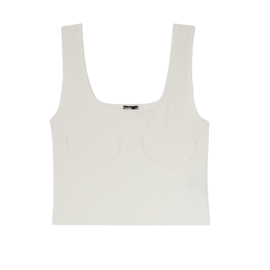 ribbed underwired vest - white;