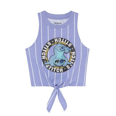Stitch tied printed top - blue;