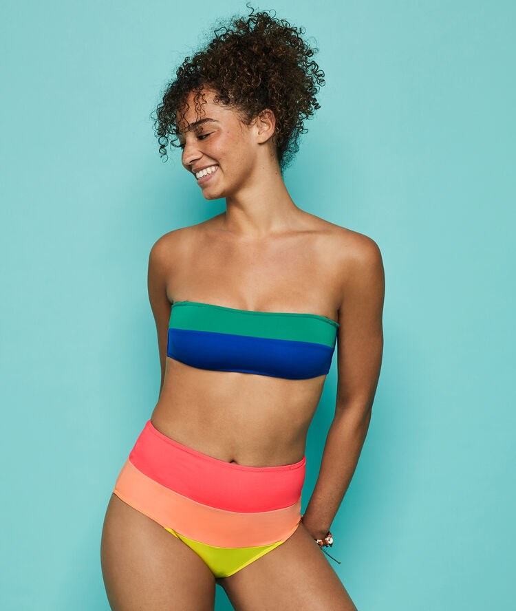 Colorsurfiz emerald green bandeau bikini top vert émeraude.