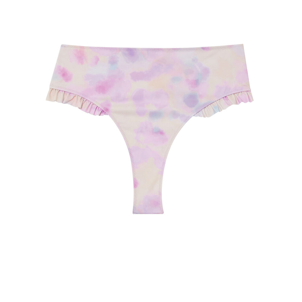Pastel tie-dye high waist bikini bottom x romy - multicoloured multicoloured.