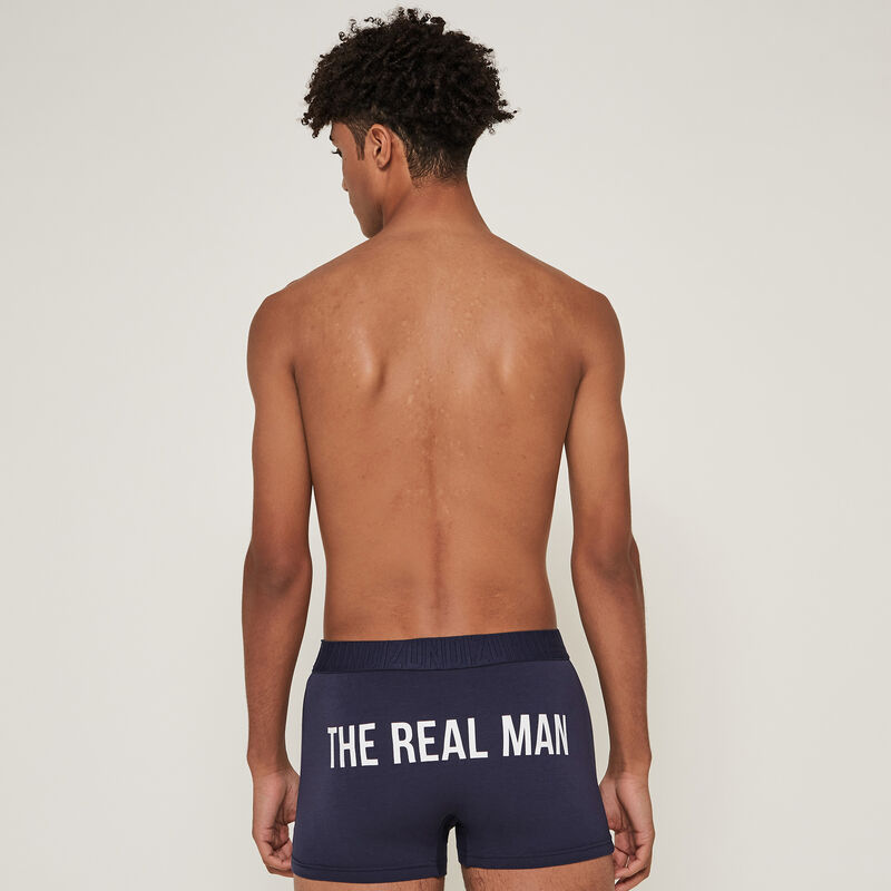 Cotton boxers with slogan - dark blue Cotton boxers with slogan - dark blue;