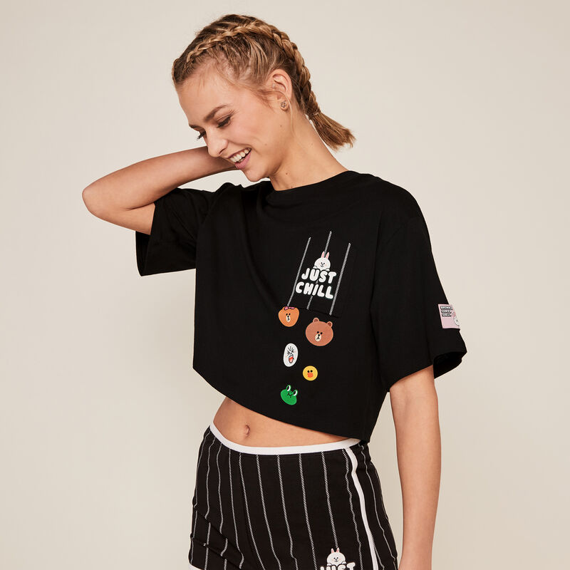 Line Friends short top - black Line Friends short top - black;