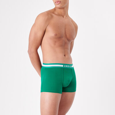 plain cotton boxers - green;