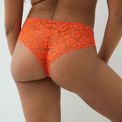 microfibre and lace tanga briefs;