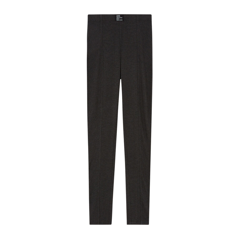 Comfy leggings with 100% love slogan - dark grey grey.