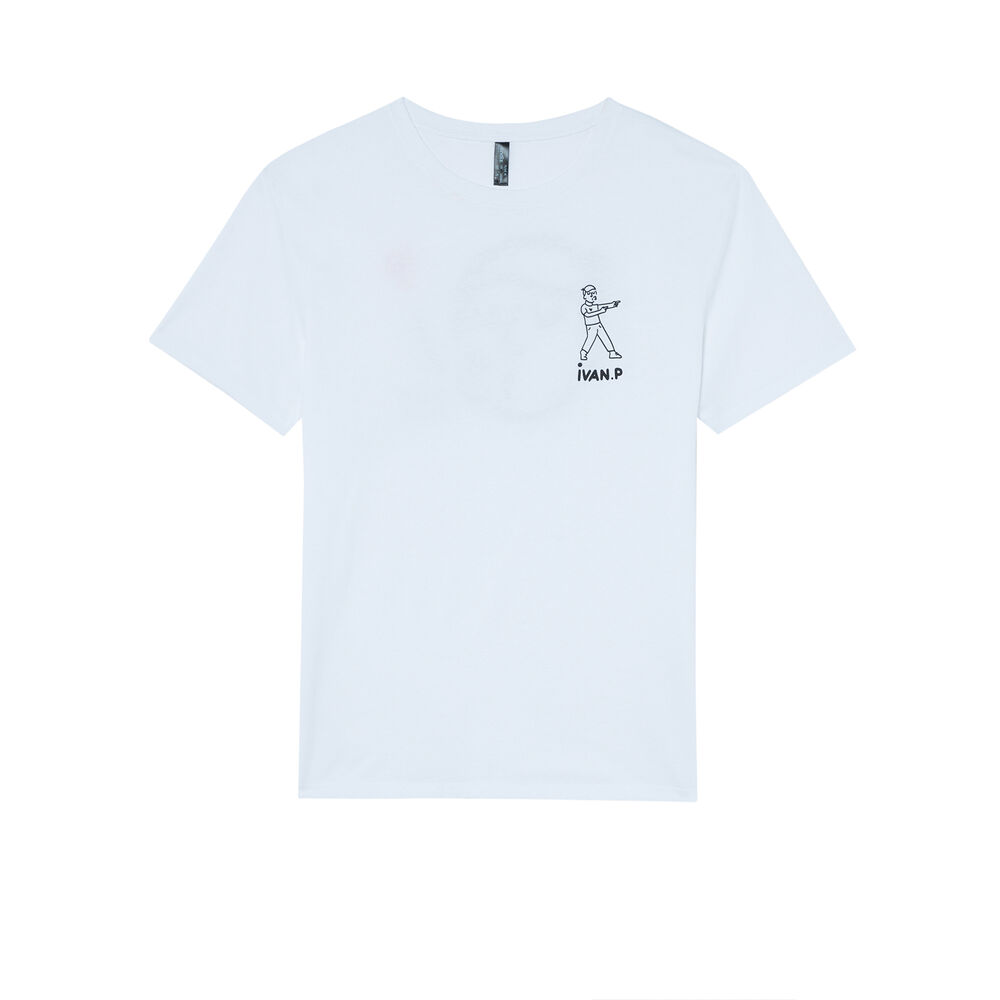 Ivan peev print top - white white.
