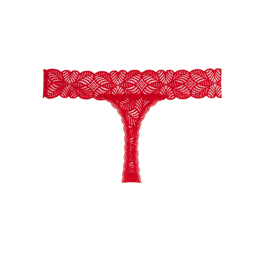 100% lace thong - red;