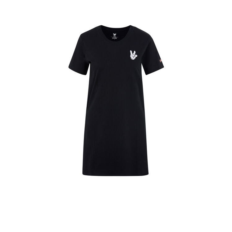 Top à manches courtes print mickey blackmickiz noir.