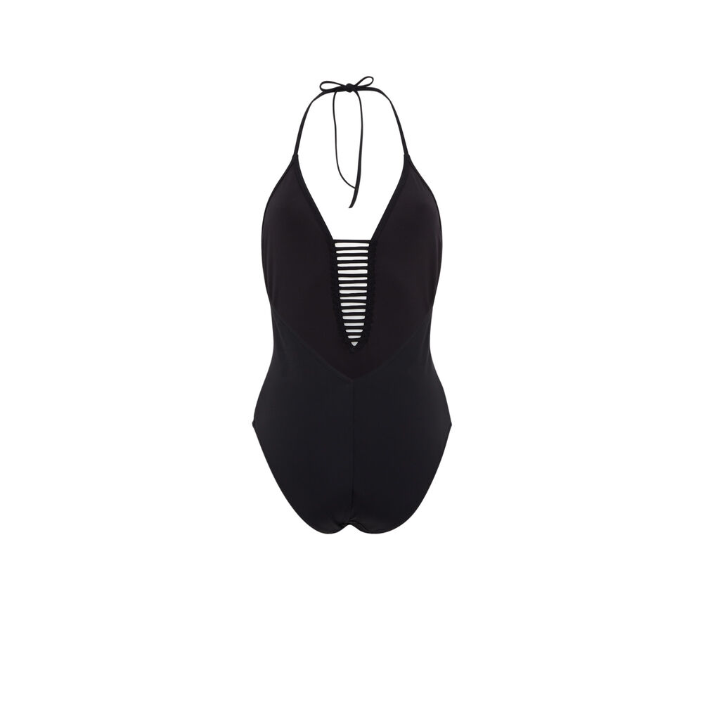 One-piece swimsuit - black black.