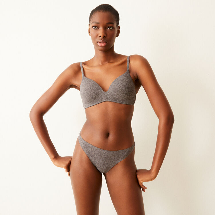 Micro marled grey knickers grey.