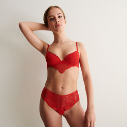 guipure briefs - red