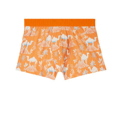 desert print boxers - orange;
