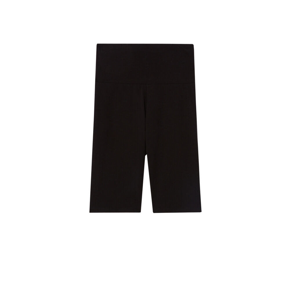 Long cycling shorts - black black.