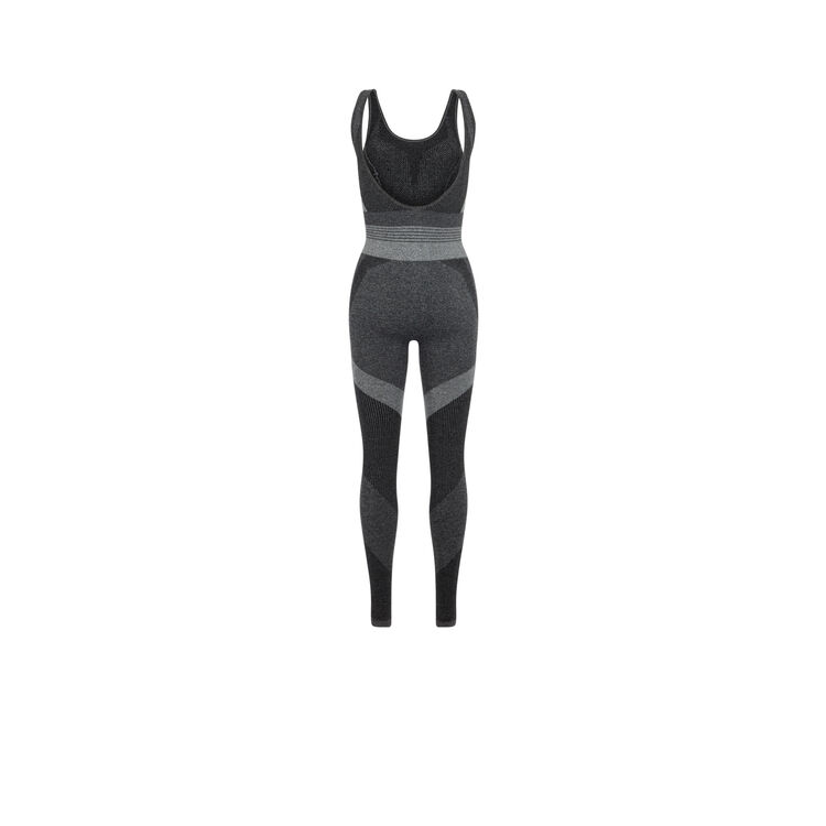 Sport-jumpsuit ohne nähte seamblockiz dunkelgrau.