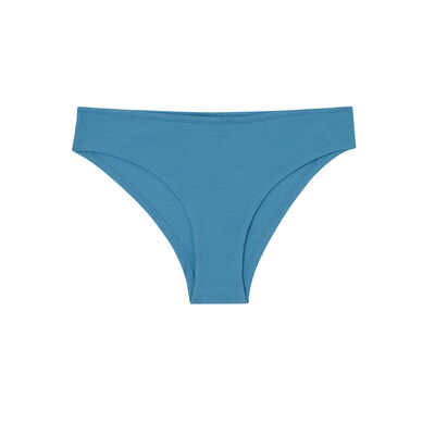 gładkie bawełniane figi — kolor niebieski;