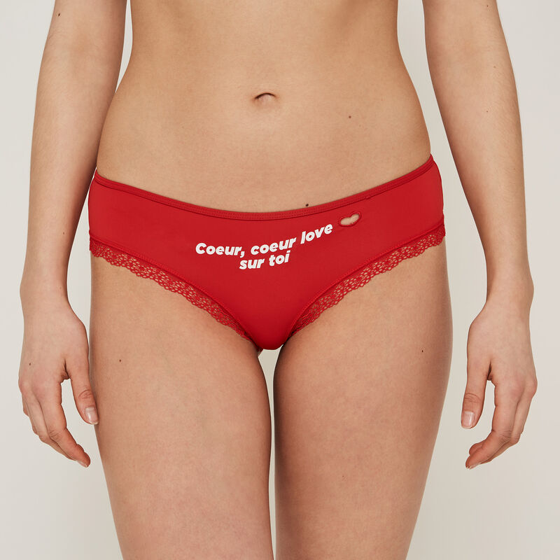 Bigloviz microfibre shortys with slogan Bigloviz microfibre shortys with slogan;