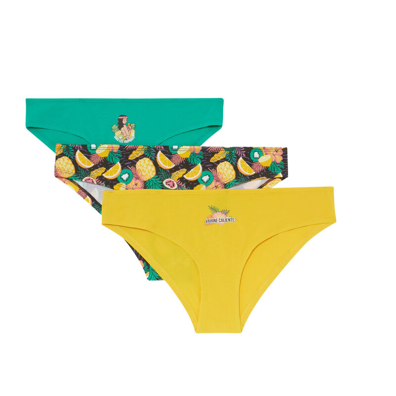 Set of 3 hawaii briefs - green Set of 3 hawaii briefs - green;
