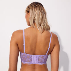 floral lace printed corsage bustier;