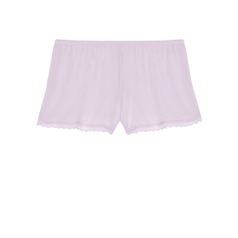 Plain jersey shorts - lilac purple.