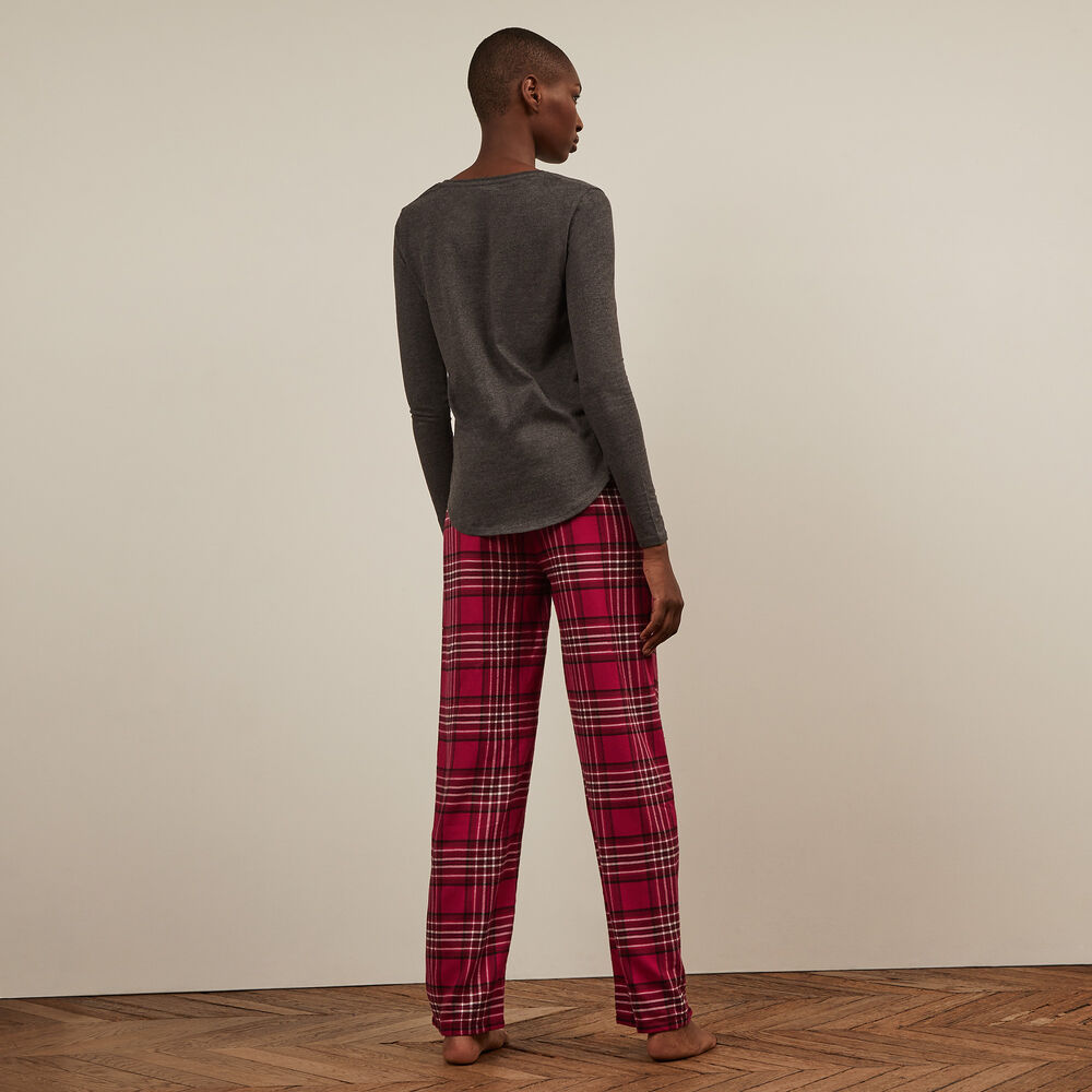 Long-sleeved plain top - grey grey.