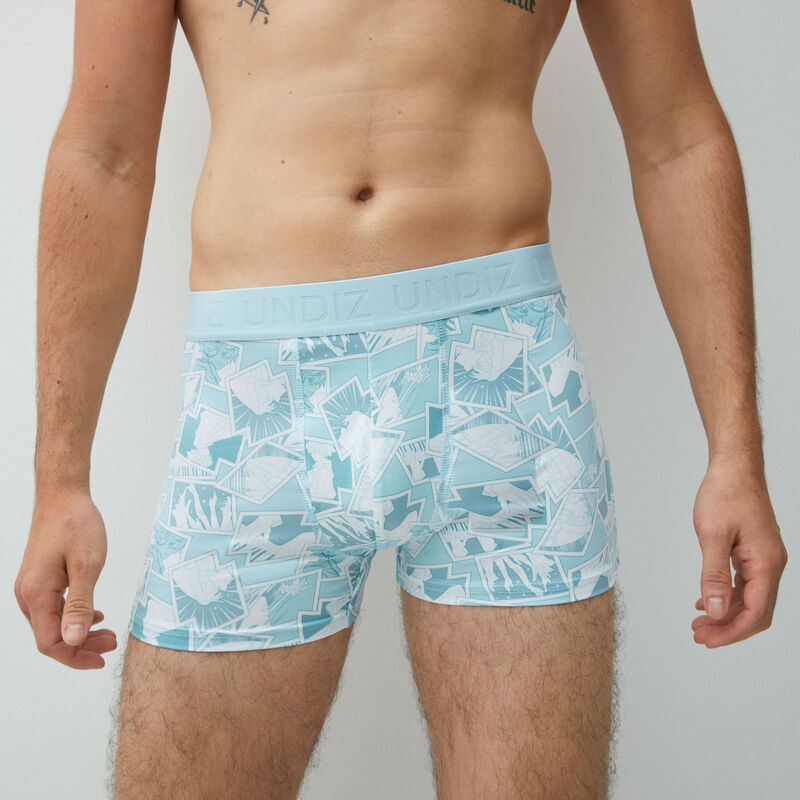 microfibre boxer shorts with comics pattern;