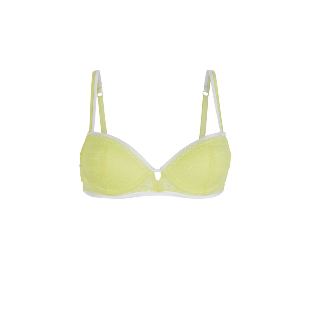 Lace amplifier bra - yellow yellow.