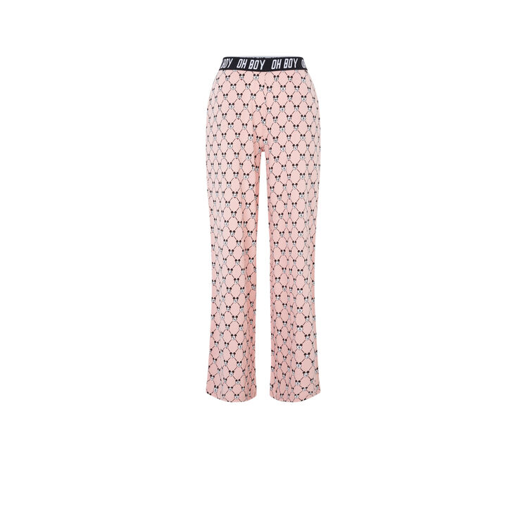 Versaqueeniz mickey logo wide trousers pink.