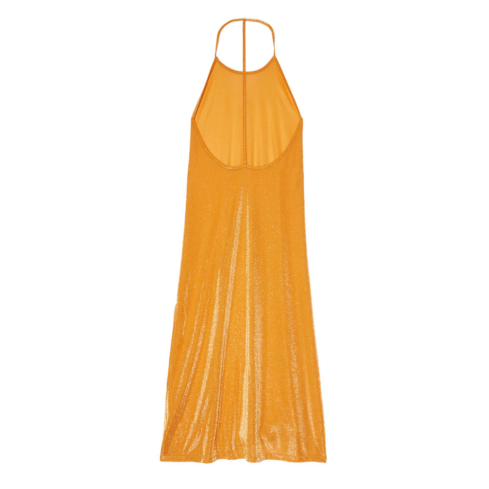Backless beach dress - orange orange.