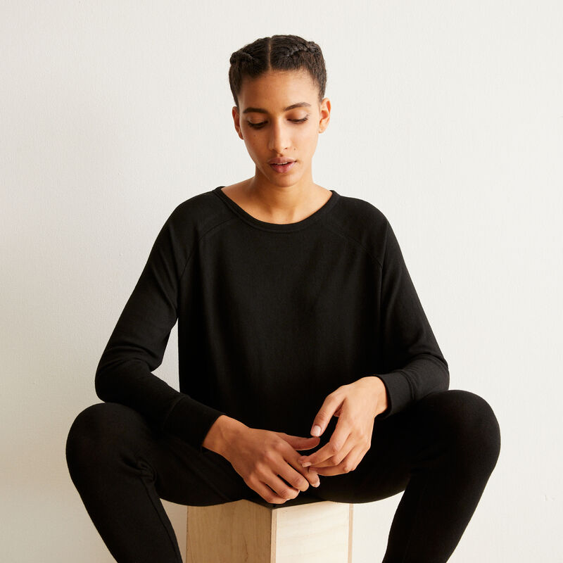 long-sleeved top - black long-sleeved top - black ;