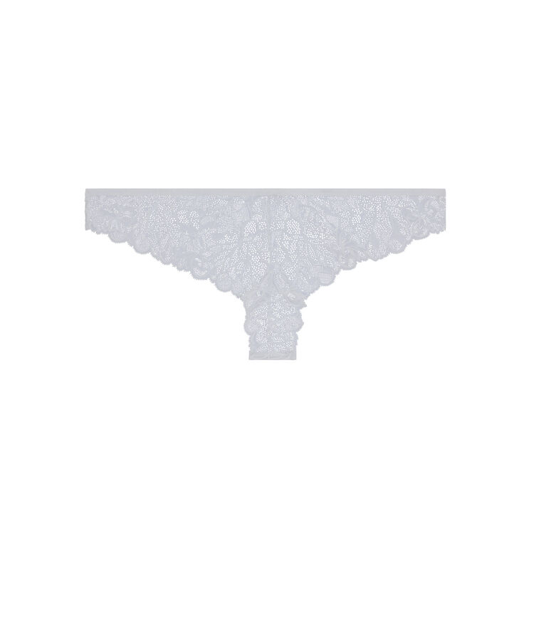 Lace tanga briefs - white white.