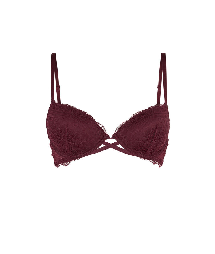 Everydayiz burgundy push-up bra red.