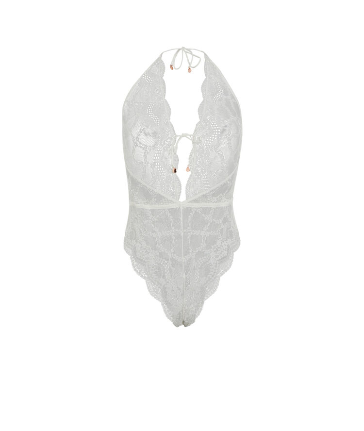 White bodysuit tanga without underwiring - white white.