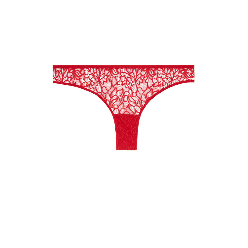 Brazyliany tanga z koronki - czerwone Brazyliany tanga z koronki - czerwone;