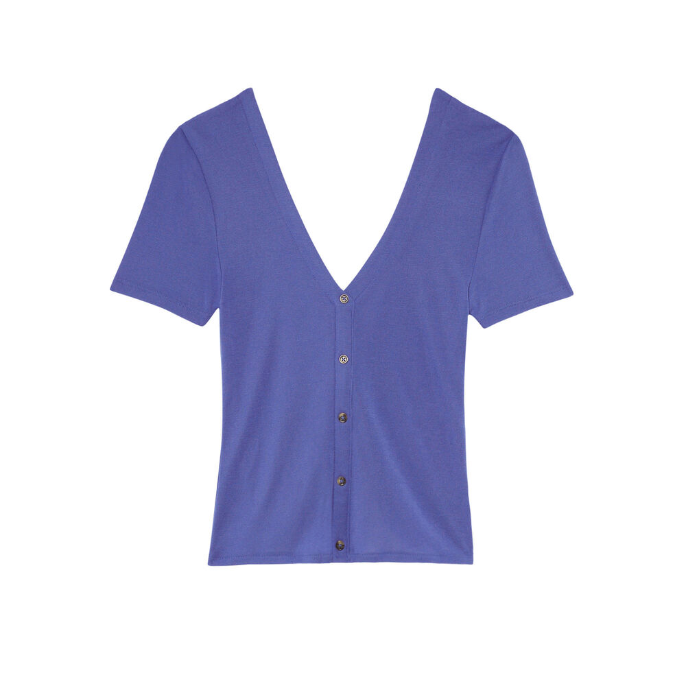 Short-sleeved top - purple purple.