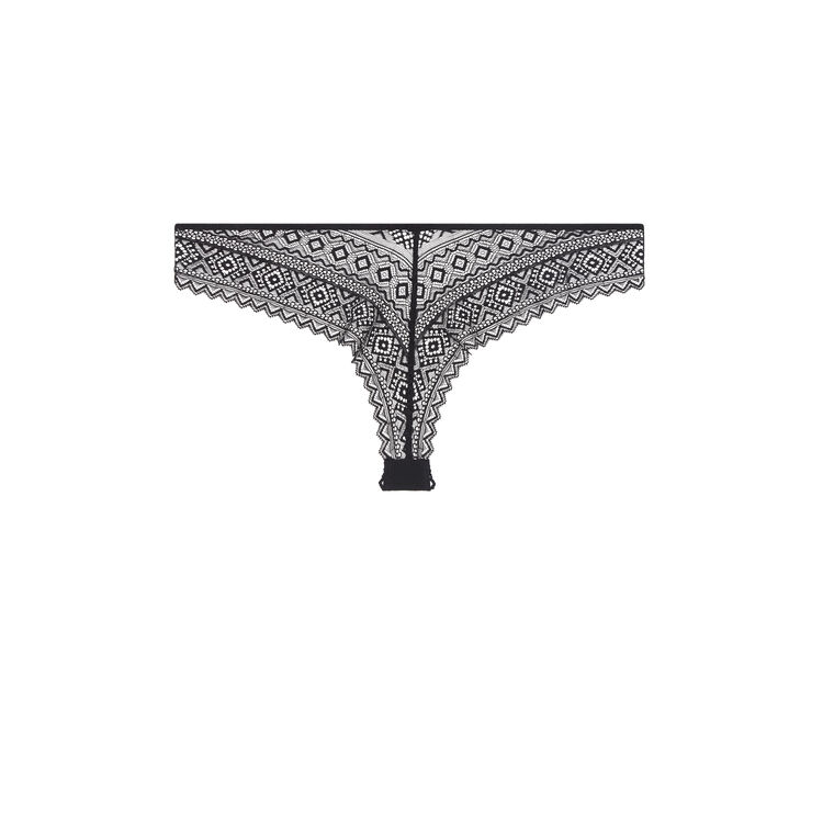 Femmefataliz lace and tulle tanga black.