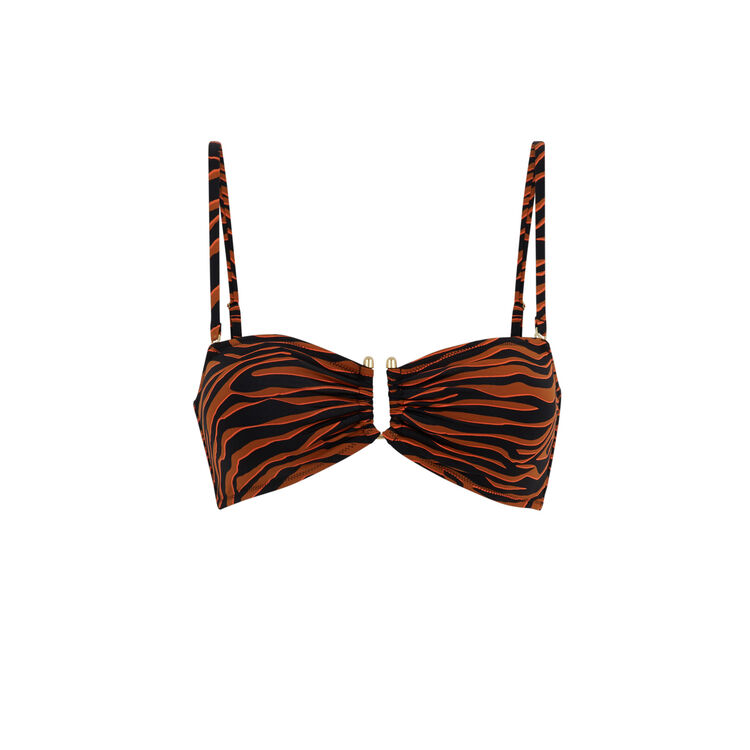 Afrozebriz brown bandeau bikini top Afrozebriz brown bandeau bikini top;