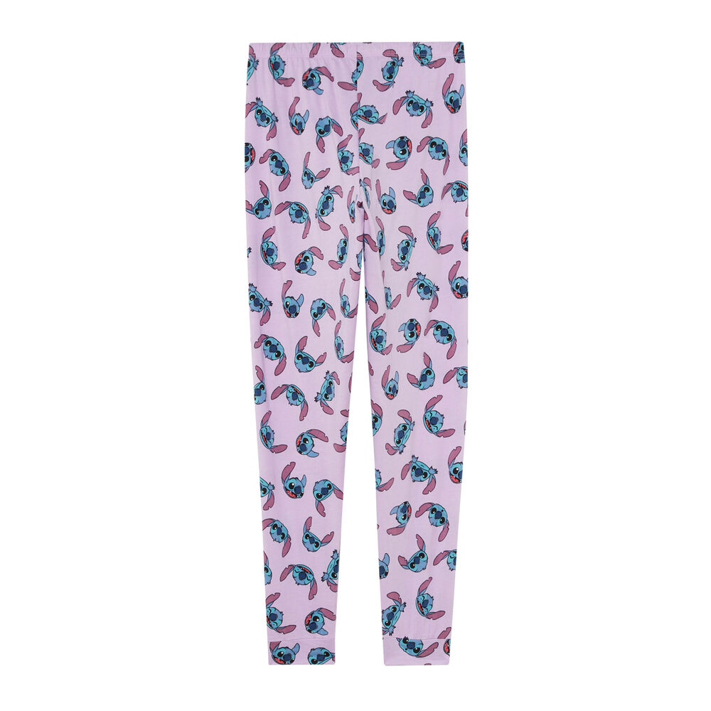Stitch print trousers - violet purple.