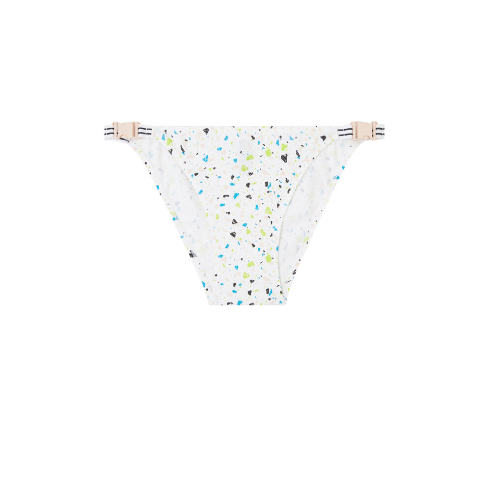 Cotton briefs with clips - white white.