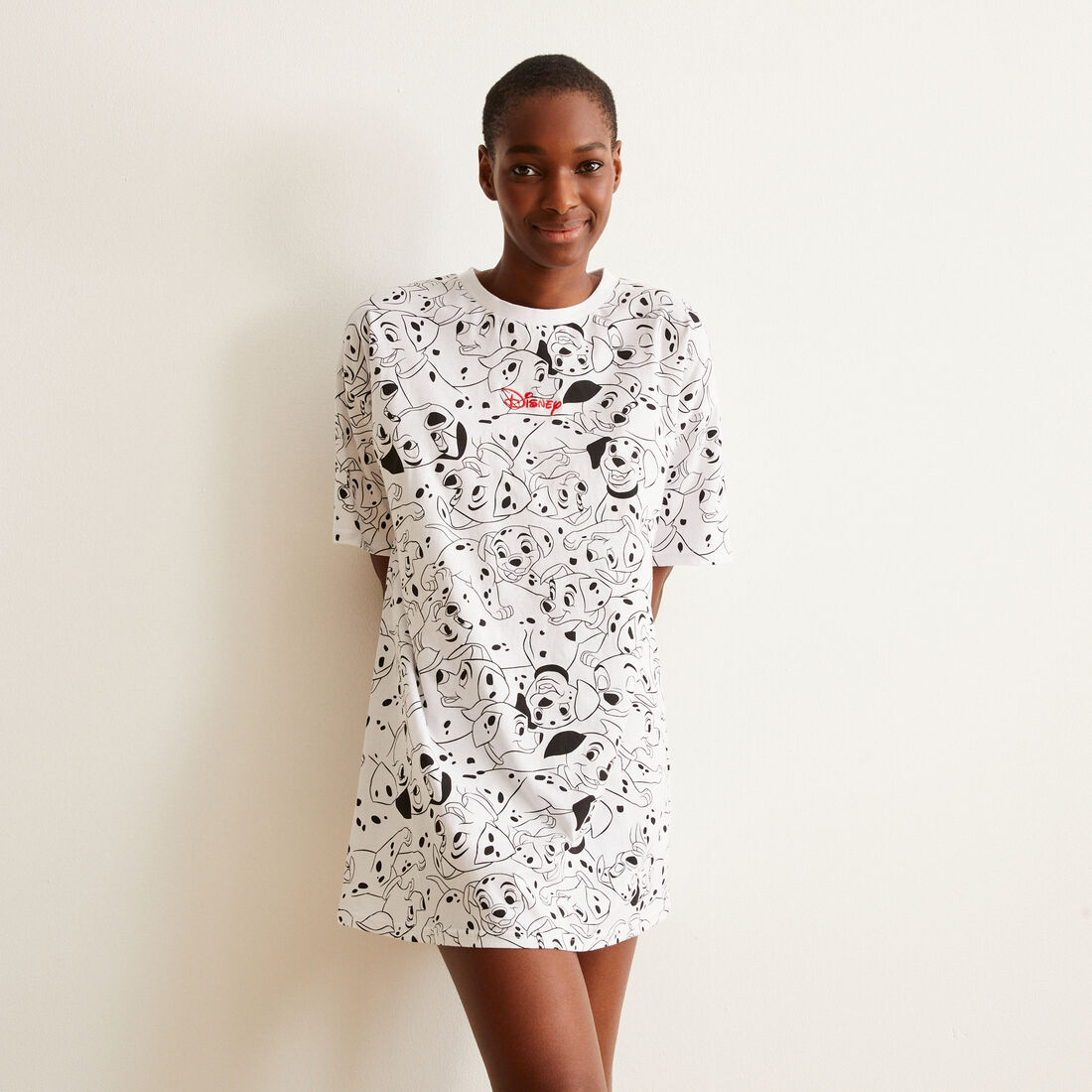 Tunic with 101 Dalmatians pattern - white ;