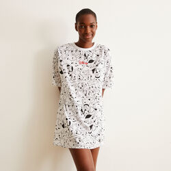 Tunic with 101 Dalmatians pattern - white 