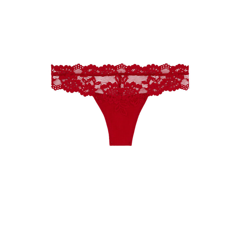 Brazyliany tanga z koronki - czerwone Brazyliany tanga z koronki - czerwone;