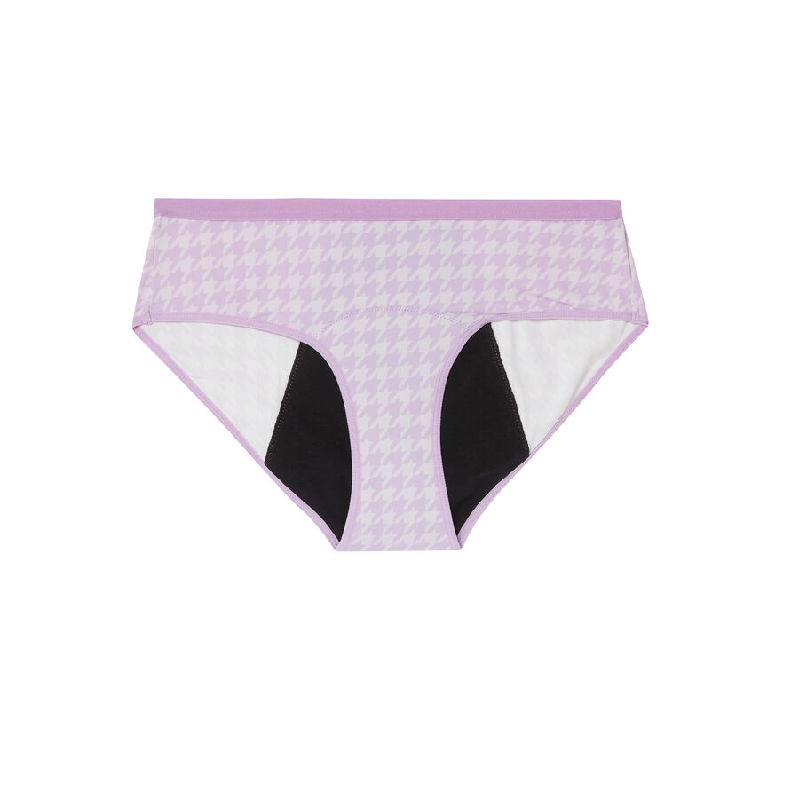 period pants with houndstooth pattern - lilac;