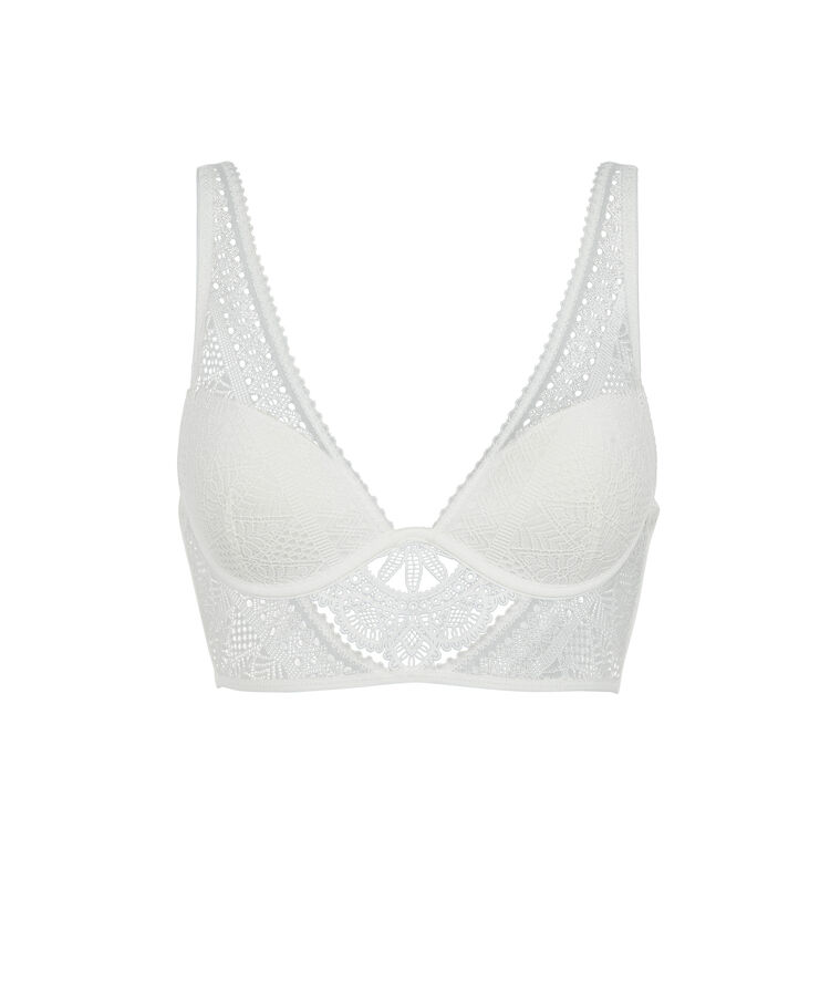 Bustier push-up bra - white white.