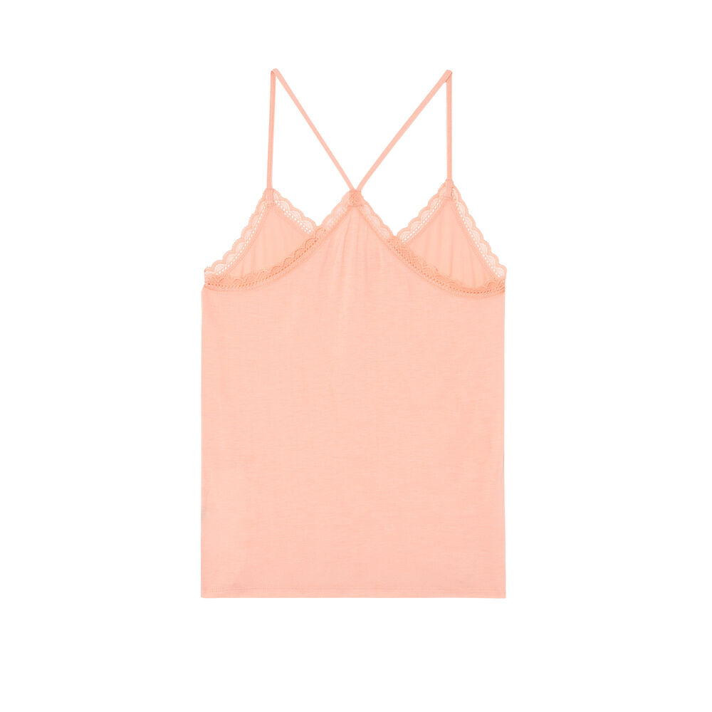 Jersey top with spaghetti straps - pink pink.
