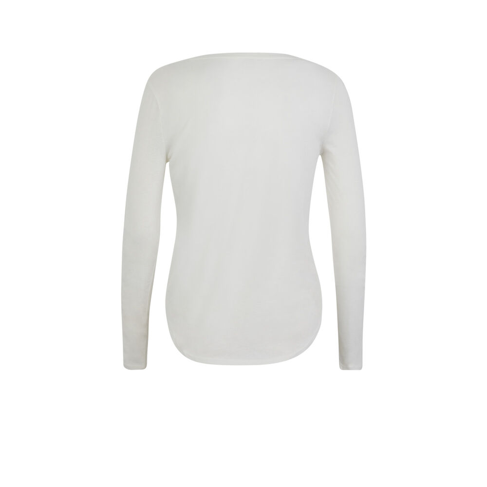 Long-sleeved top - white white.