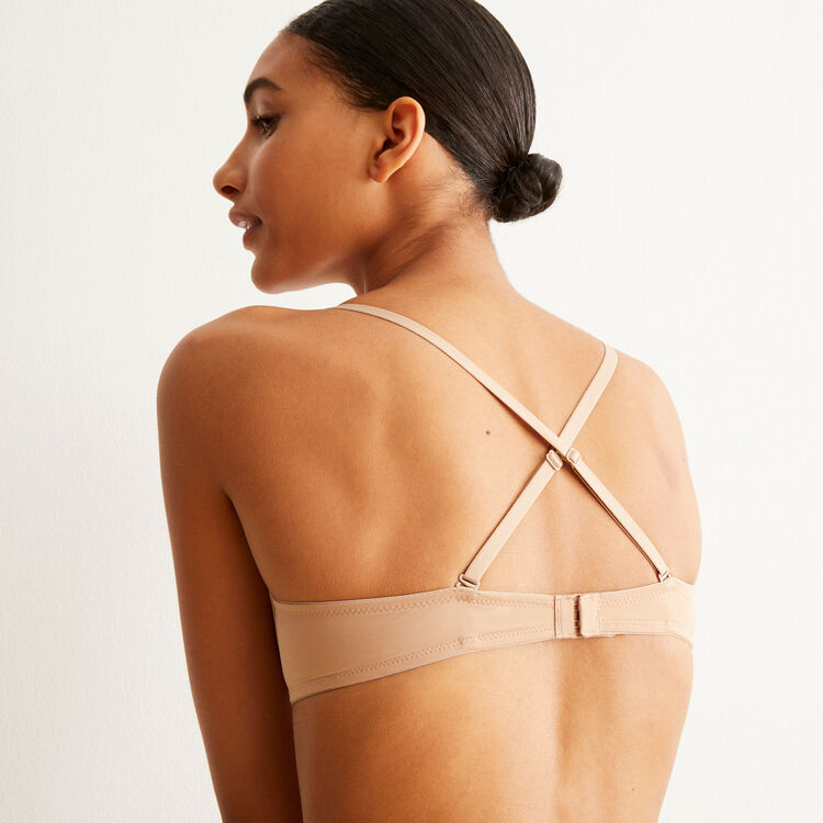 Micro padded flesh-coloured bra Micro padded flesh-coloured bra;