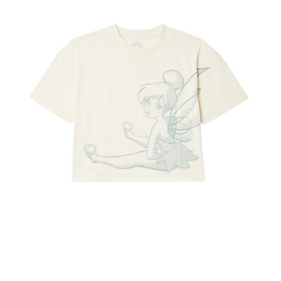 tinkerbell print top - off-white;